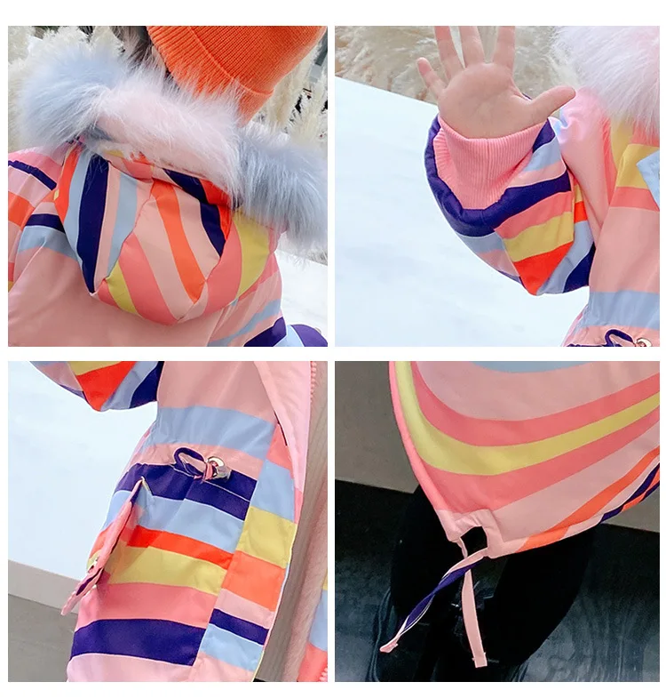 

Camouflage Winter Baby Girl Denim Jacket Plus Fur Warm Toddler Girl Outerwear Plush denim jacket 1-8 Years Kids Infant Parka