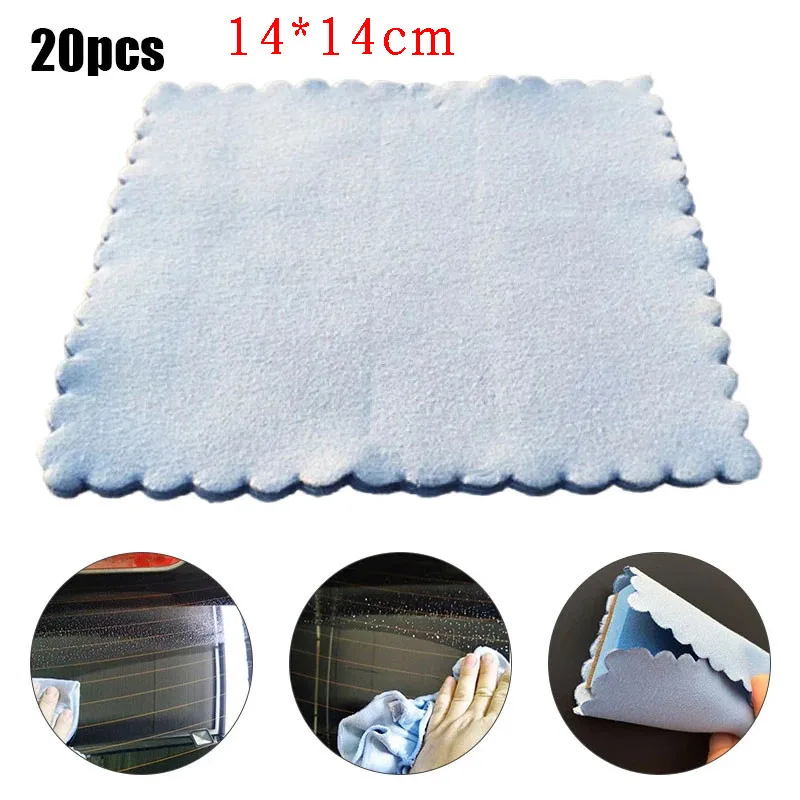 

14*14cm Microfiber Clothes 20 Pcs Nano Ceramic Glass Paint Coating Application Lint-free Glass Paint Ceamic Nano Coating Clothes