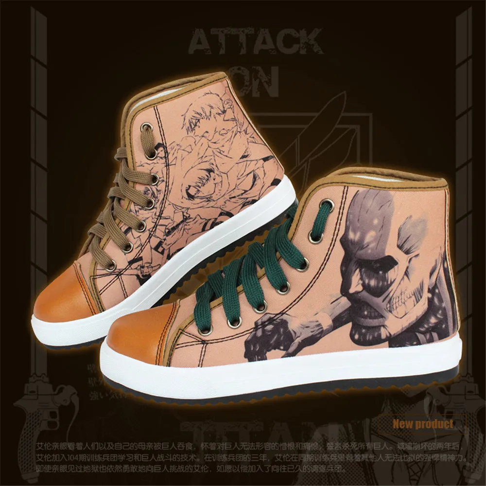 Обувь для косплея аниме атака на Титанов холщовая обувь мужчин и женщин