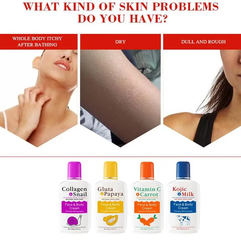 Новый отбеливающий крем для тела Осветляющий кожу с витамином C морковкой