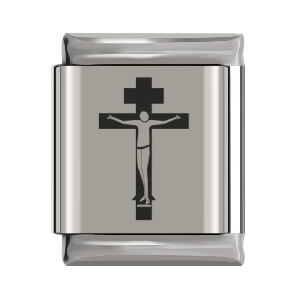 C Hapiship, мужская мода,, Маргаритка, религия, Godliness, шарм, подходит для 13 мм, браслет, серебро, нержавеющая сталь, ювелирное изделие, DJ177 - Окраска металла: C