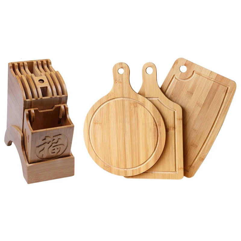 

Стеллаж для хранения палочек для кухни с бамбуковой разделочной доской