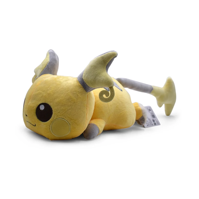 10 видов стилей лежа белка Драконий Бульбазавр Lapras Raichu Charizard Charmander Riolu Плюшевые игрушки Мягкая кукла peluche подарок - Цвет: Raichu 26cm