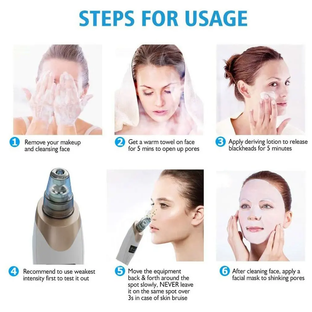 Аспиратор для черных точек HZ9 Электрический Очиститель пор вакуумный очиститель