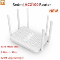 original xiaomi redmi ac2100 router gigabit 2 4g 5 0ghz dual band 2033mbps wireless router wifi repeater 6 high gain antennas