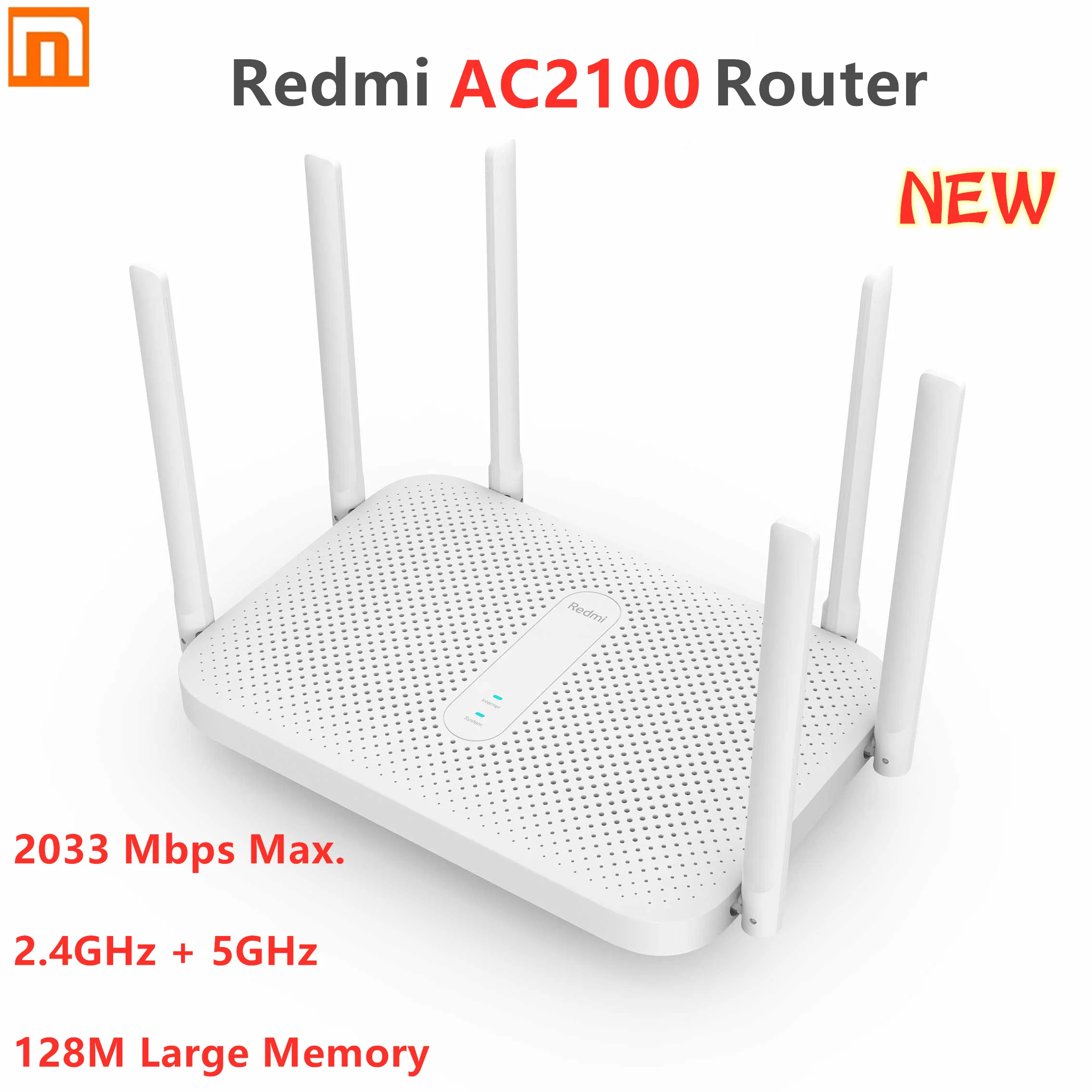 Оригинальный роутер Xiaomi Redmi AC2100 Gigabit 2 4 ГГц 5 0 двухдиапазонный беспроводной 2033