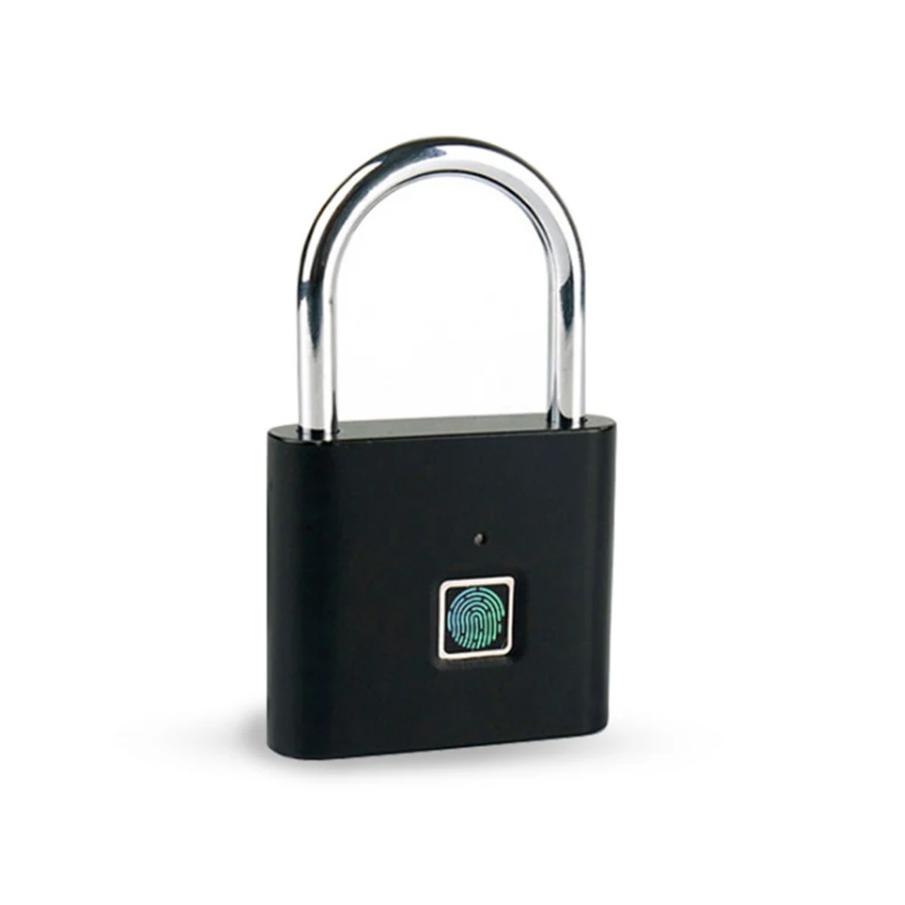 

LWZH Waterproof Smart Fingerprint Lock USB Charging Padlock Long Standby Time Wild Application Lock Zinc Alloy Metal