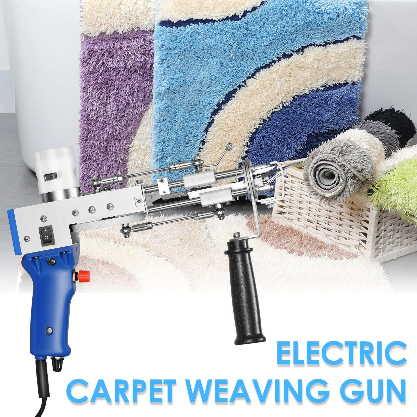 

2021 New2 IN 1 Electric Carpet Tufting Gun Can Do Both Cut Pile and Loop Pile Hand Gun Carpet Weaving Flocking Machines EU/US/UK