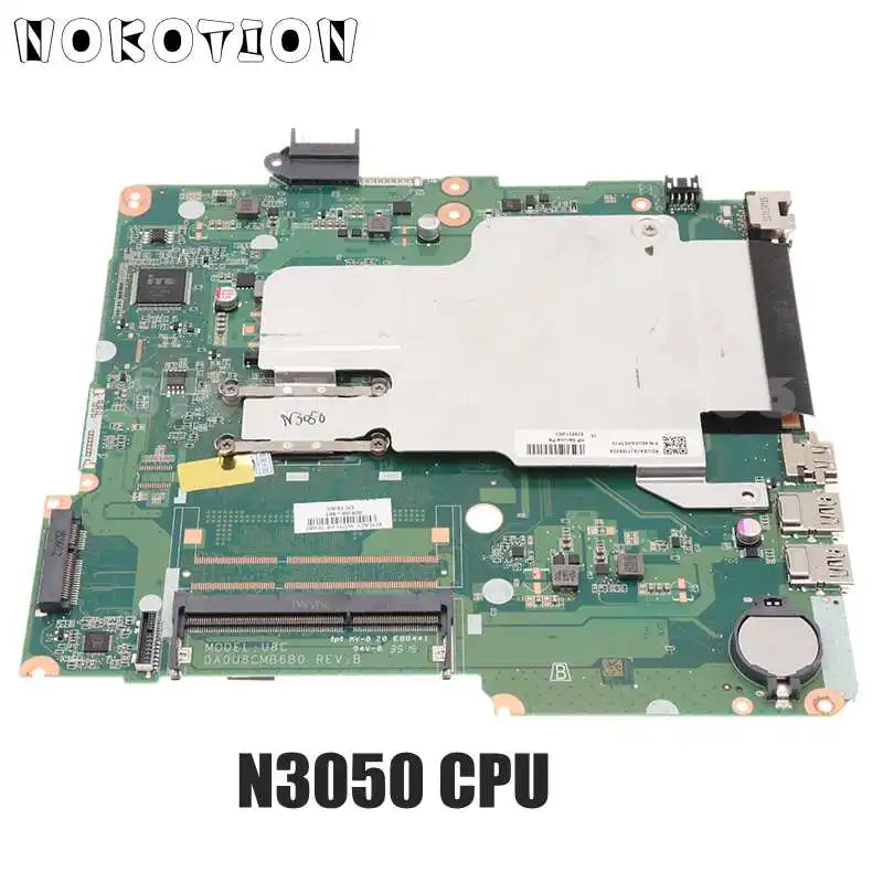 

NOKOTION 828168-001 828168-601 For hp pavilion 15-F Laptop Motherboard DA0U8CMB6B0 SR29H N3050 CPU Onboard DDR3