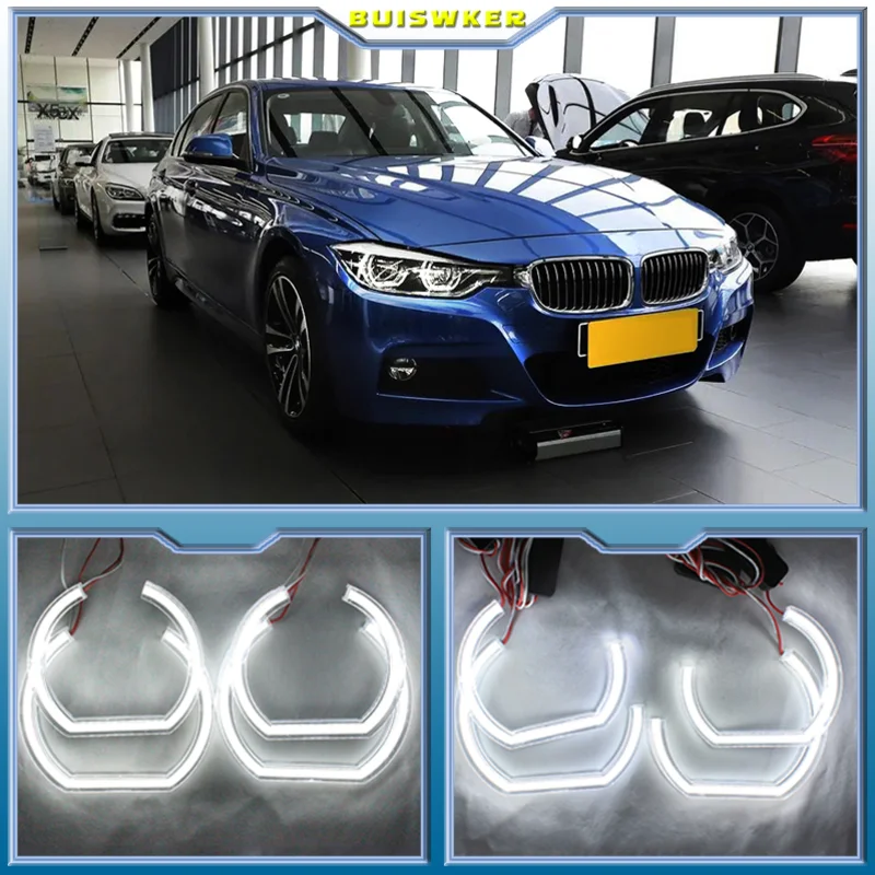 

DTM Стиль с украшением в виде кристаллов светодиодный Ангельские глазки гало кольца светильник наборы для BMW X3 F25 2010-2014 галогенные лампы голов...