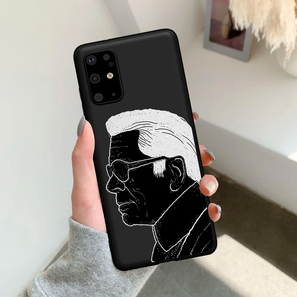 

Cute Cartoon Famous Brand Designer Black Silicone Phone Case For Samsung S21 S20 S8 S9 S10 Plus Ultra Note 9 10 20 Ultra Cover