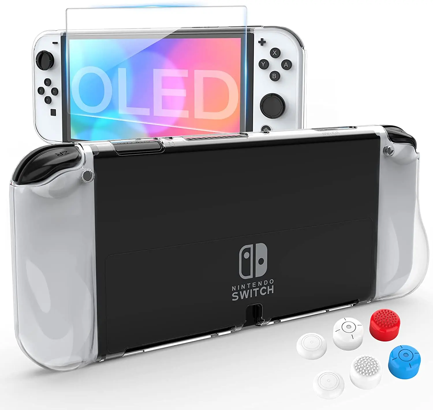 Чехол HEYSTOP для Switch OLED мягкий чехол из ТПУ модели JoyCon и жесткий защитный