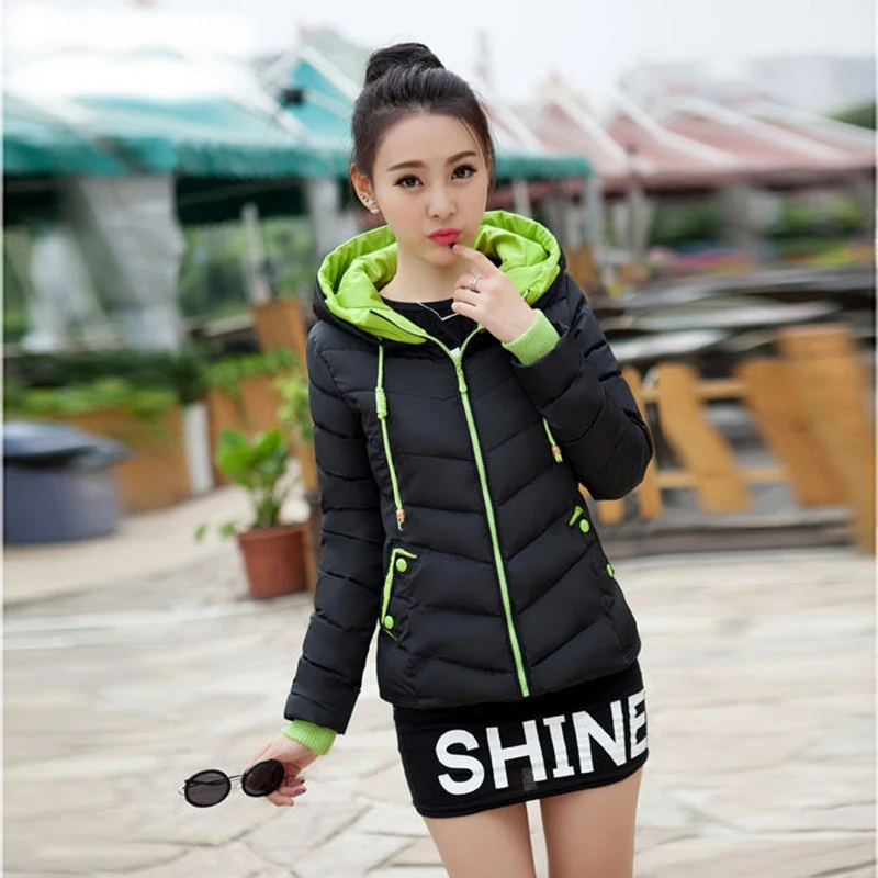 Женское зимнее пальто ZQLZ новинка 2020 облегающая короткая парка с капюшоном