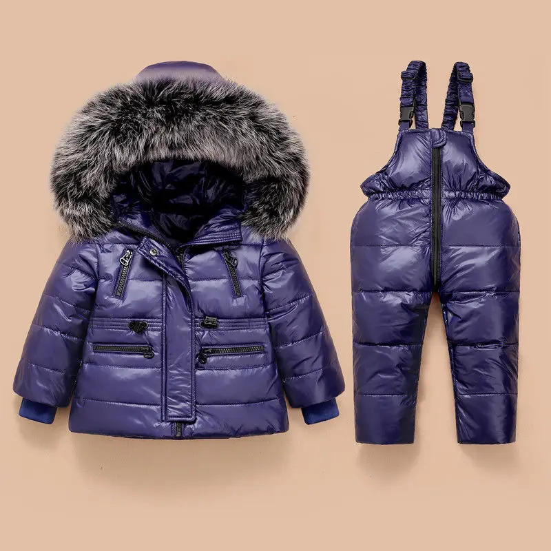 Baby down jacket Boys' and girls' sets Thickened two-piece sets for children aged 1-5 winter children's suits