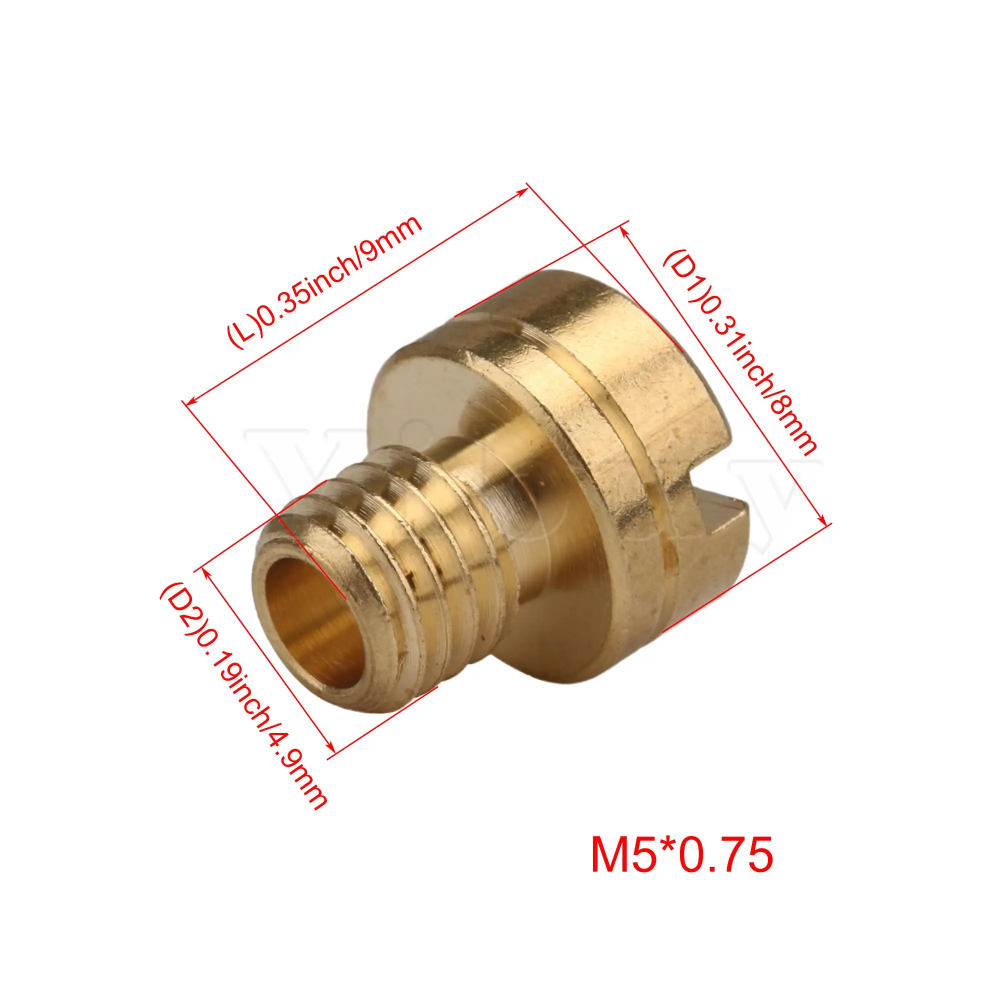 

10 x Carburetor Main Nozzle 88 to 125# for Motorcycle Fittings M5x0.75