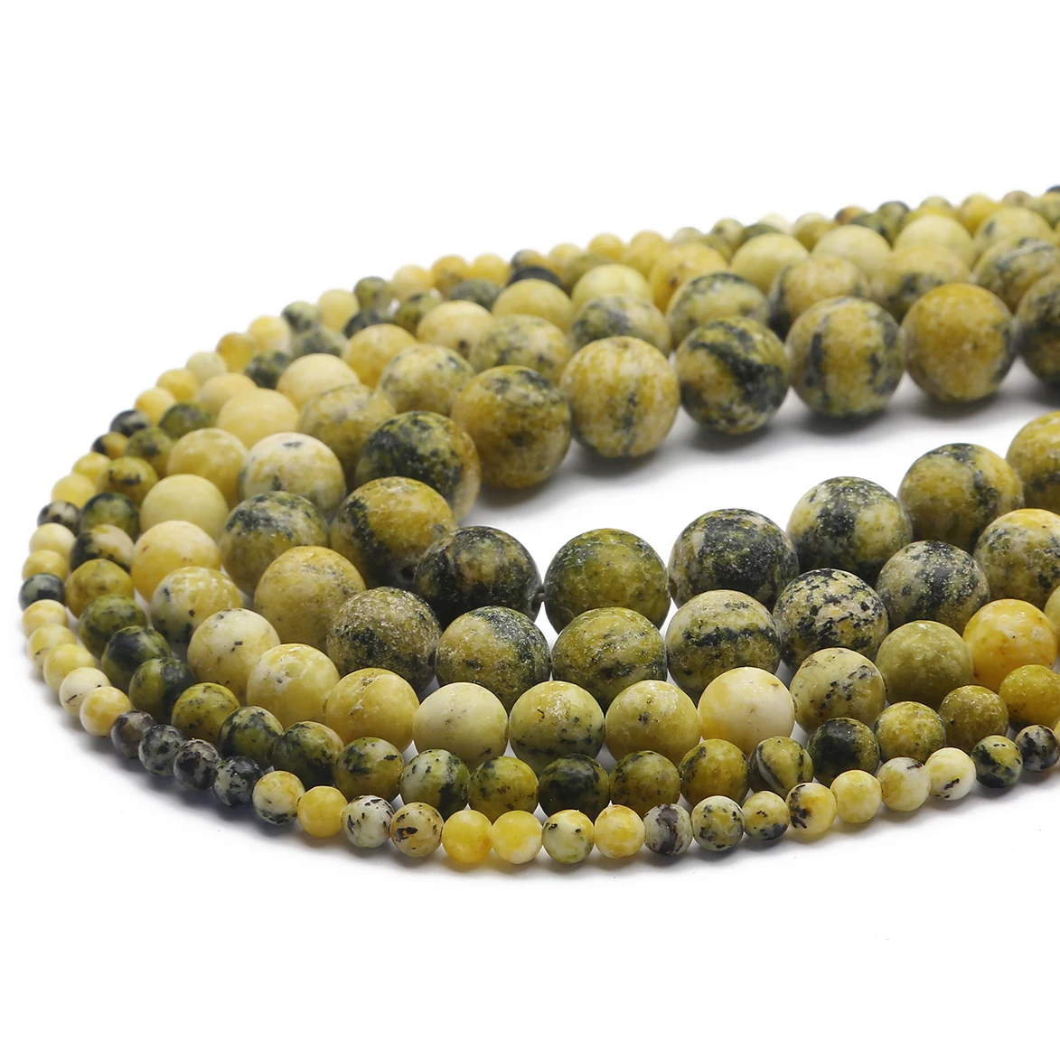 Модные и простые круглые бусины 4 размера из натуральной травы желтой сосны для