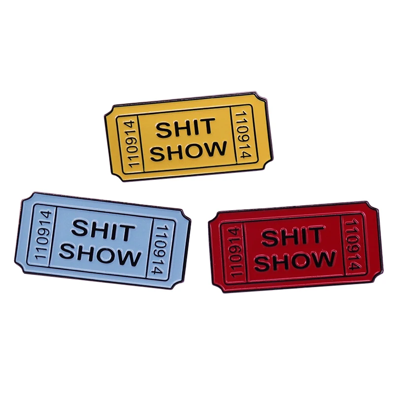 Показ билетов эмалированный штифт набор саркастическая деловая юморовая брошь