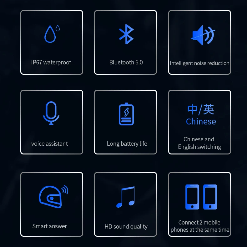 Шлем мотоциклетный гарнитура Bluetooth наушники с громкой связью для звонков, стерео и защитой от помех для мотоциклиста.
