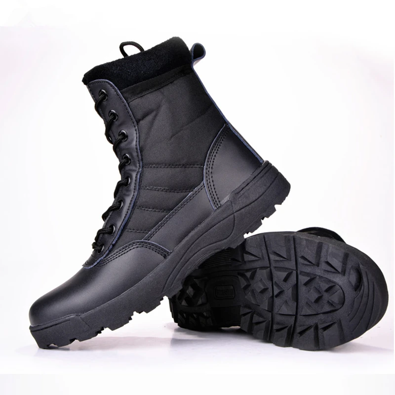 Army Men's Tactical Combat Boots Outdoor Hiking Boots Military Enthusiasts Marine Zipper Combat Shoes for outdoor Sport