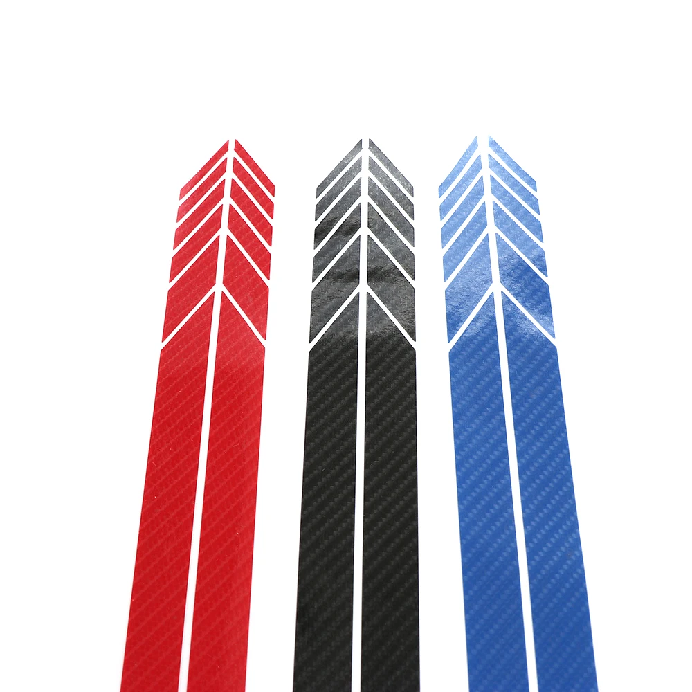 2 шт. 5D зеркало заднего вида в полоску наклейка из углеродного волокна