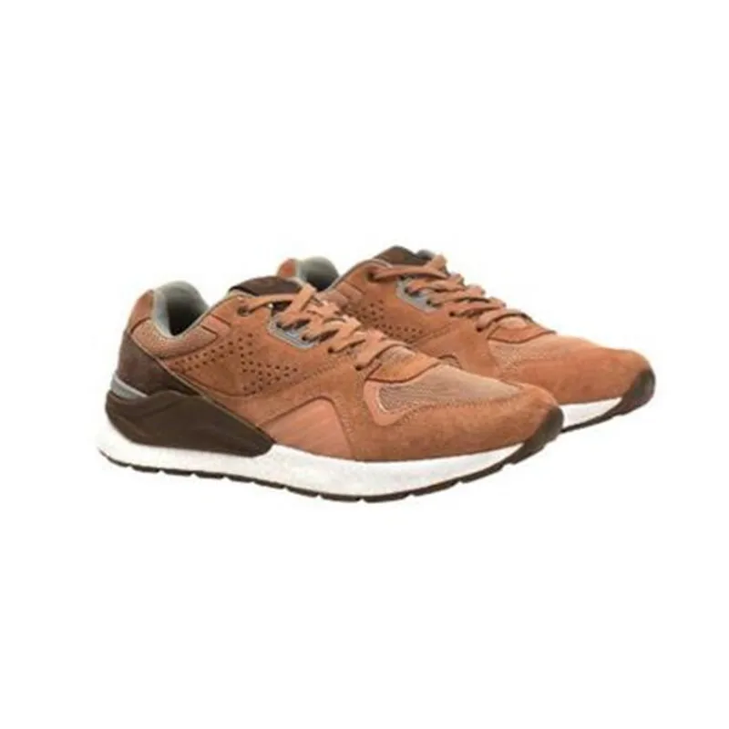 Brown Size43 Новинка; оригинальная обувь Xiaomi Mijia в стиле ретро; Мужская обувь для бега; спортивная обувь из натуральной кожи; кроссовки из замши с дышащей сеткой - Цвет: Brown Size43