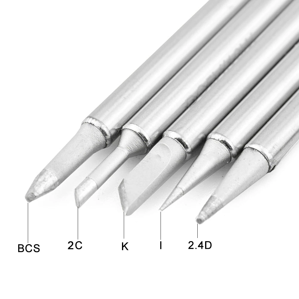 NEWACALOX 5 шт./лот DC5V/10 Вт Нержавеющая сталь сварочные наконечники специально для PX-988USB паяльник для подключения к I/K/боп/2C/2.4D жало паяльника