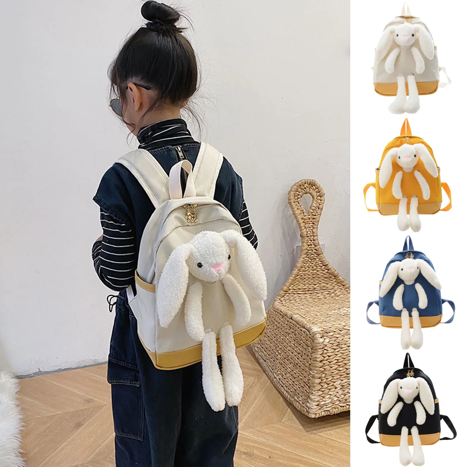 

Рюкзак для маленьких мальчиков и девочек, милые школьные ранцы для детского сада, плюшевые дорожные сумки с куклой и зоопарком, Детская сумк...