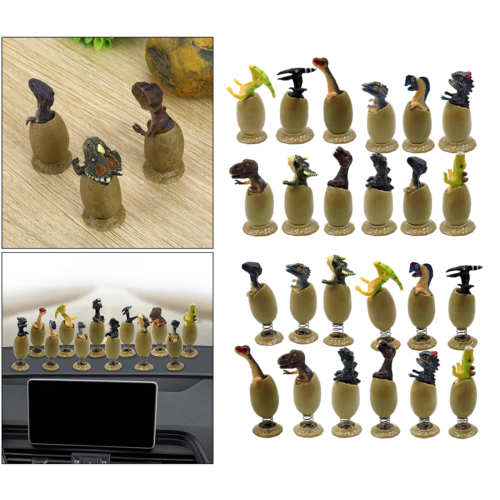 

Collectible Half Hatched Dinosaur Egg Toy Party Role-Play Figure Toys 12pcs