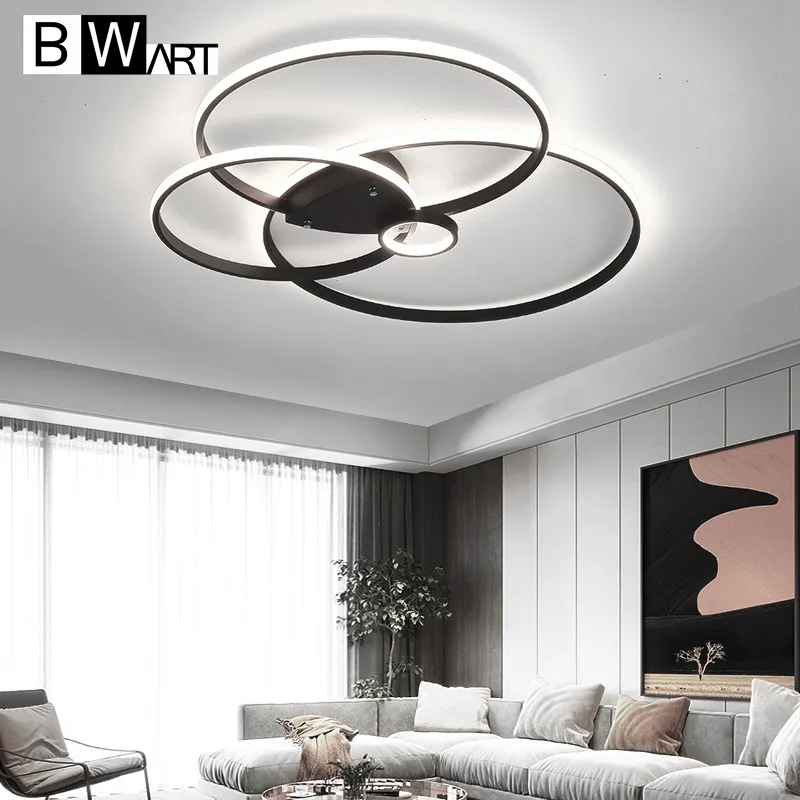 Современная светодиодная люстра bборота потолочная лампа с регулируемой