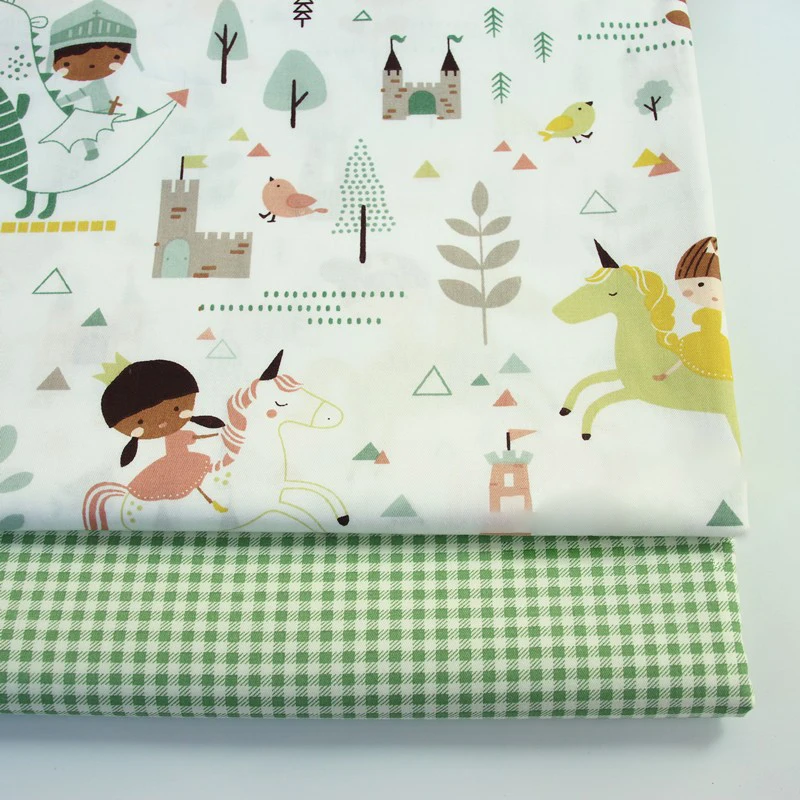 Ткань хлопчатобумажная с принтом динозавра 100% хлопок|Ткань| |