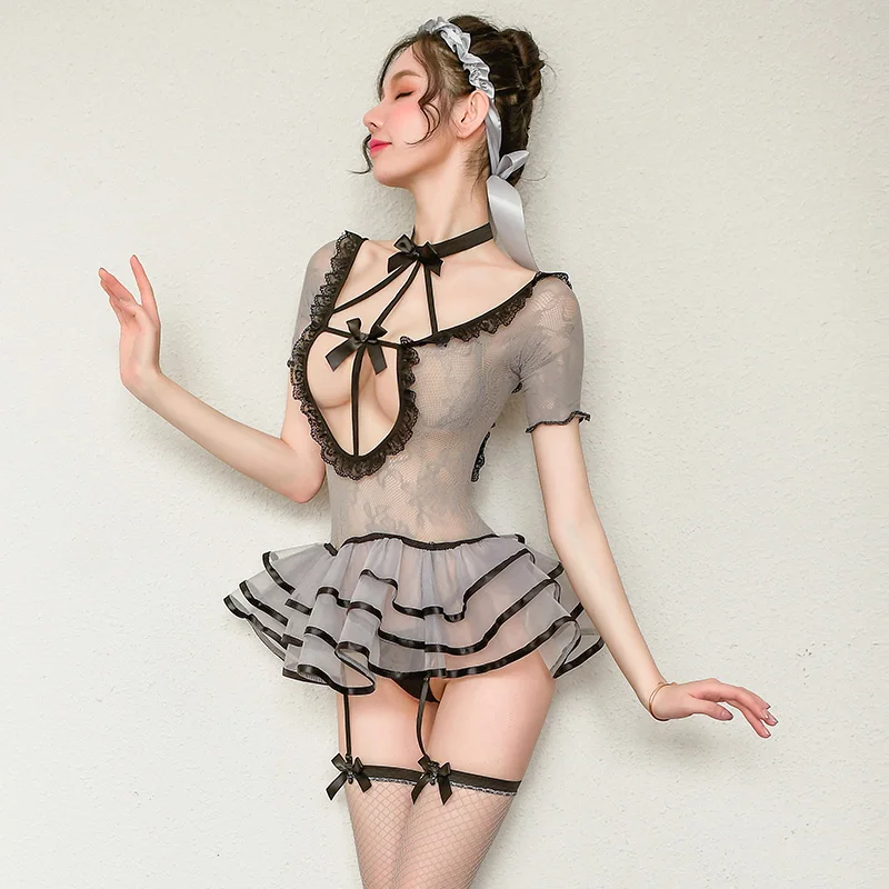 Сексуальный ажурный костюм принцессы для косплея Женская сетчатая прозрачная