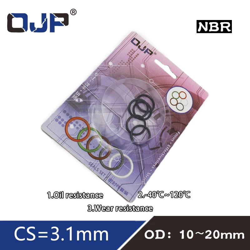Уплотнительное кольцо из нитрилового каучука NBR толщина CS 3 1 мм