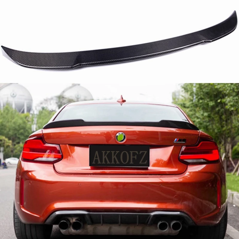 Праймер из углеродного волокна CS style черный спойлер для BMW 2 серии F22 F87 M2 2014-2019 M235i