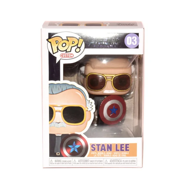 03 FUNKO POP Marvel Мстители: Endgame Стэн Ли и QUAKE виниловые фигурки Коллекция Модель игрушки для детей рождественские подарки - Цвет: 03