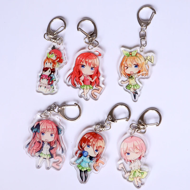 Аниме квинтэссенция Quintuplets брелок Nakano Ichika Nino Miku Yotsuba Itsuki акриловый для женщин
