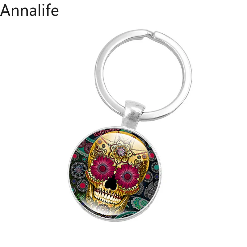 Новинка 2019 брелок с черепом из сахара мексиканское народное искусство
