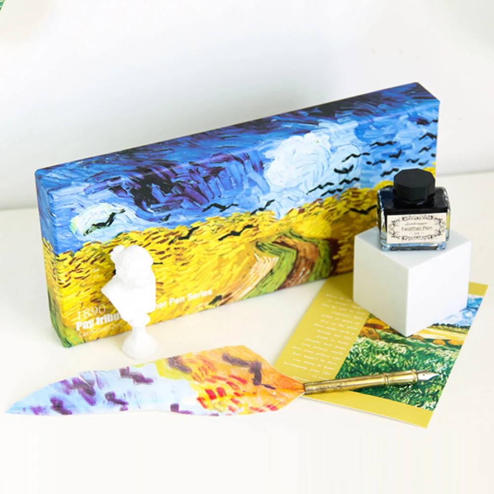 Винтажная каллиграфия перо набор ручек для письма с пустой чернильной бутылкой