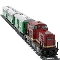 moc 81730 2733pcs building blocks model european railway train internal combustion engine vechile rc headstock freight train