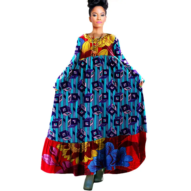 Brw в африканском стиле Одежда традиционная базенская Riche осеннее платье Boho style Robe Femme Макси платье женские Платья Туника Платья WY931 - Цвет: 2