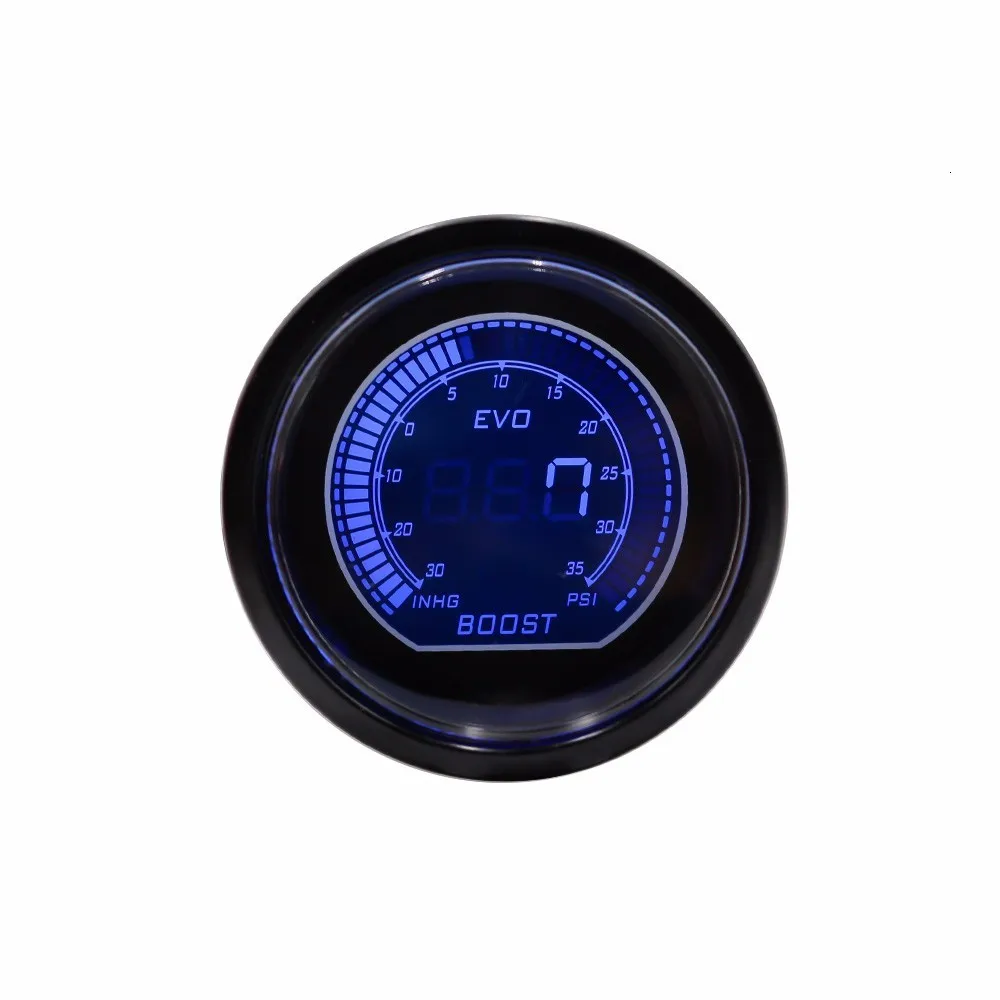 CNSPEED 52 мм Автомобильный EVO цифровой турбо Boost Gauge Psi метр Датчик Синий ЖК турбо Boost метр турбо давление Boost gauge YC101031