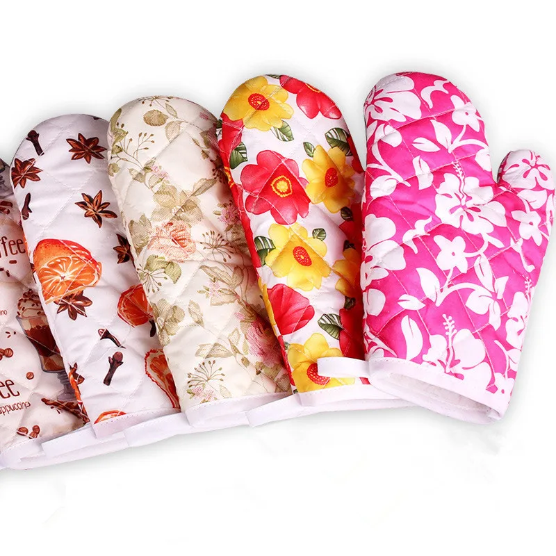 Перчатки для микроволновки хлопковые термостойкие митенки с изоляцией выпечки