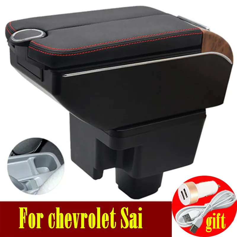 Для chevrolet Sail автомобильный подлокотник коробка 2010-2014 двойные двери открыть 7USB