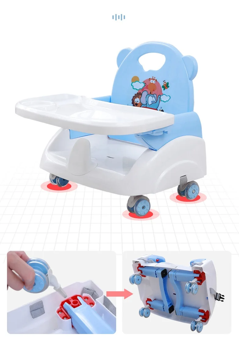 

Children Folding Dining Portabl Chair Adjustable Baby Booster Seat For Dining Chair Baby Chairs Dinner Plate Feeding Safety Seat