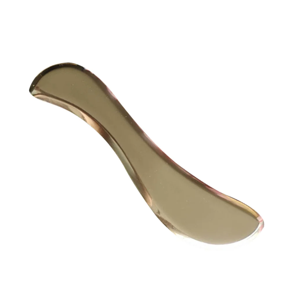 

1pc Facial Scraping Board Portable Brass Board Massaging Board (Brassy)
