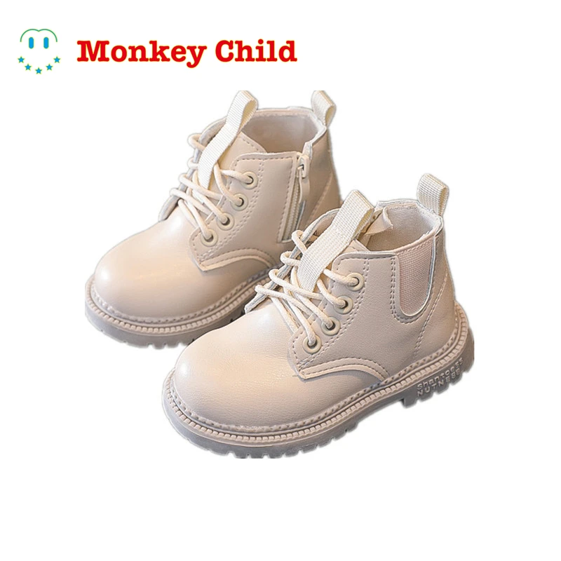 

Модные Ботинки Martin для девочек, новинка осень-зима 2022, стильные детские кожаные ботинки в британском стиле, детские короткие ботинки