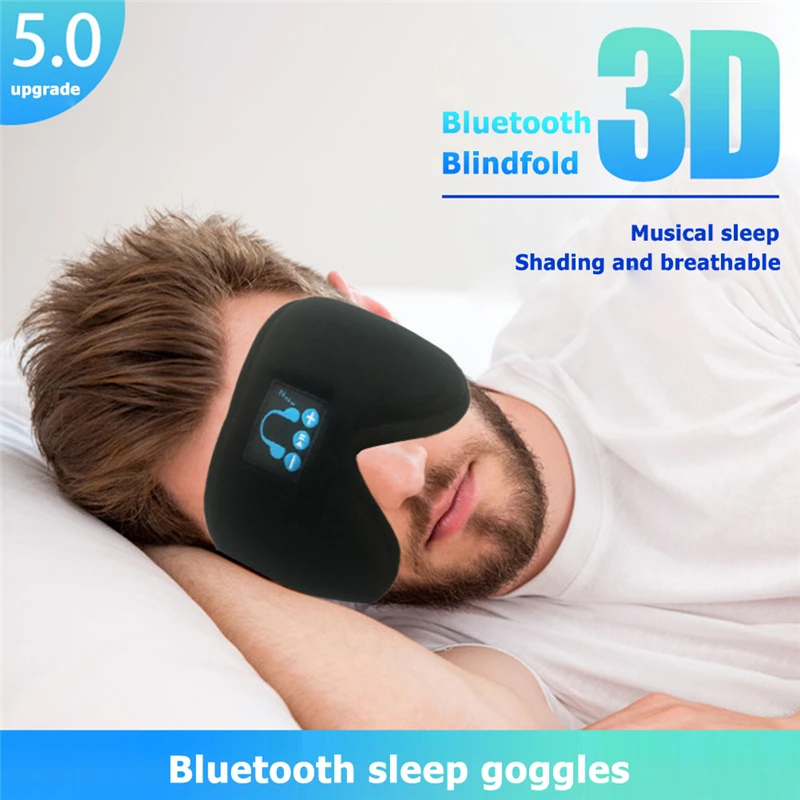 

Travel Rest Aid Eye Mask Sleeping Eye Cover Padded Soft Eyes Mask Blindfold Eyepatch Bluetooth Music Eyepatch Relax Beauty Tools