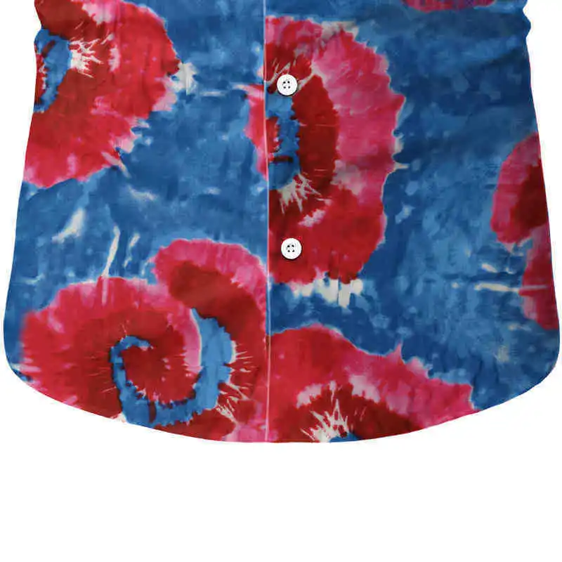 

2020 Spring Summer Men Short Sleeve Regular Shirts Yellow Blue Print Beach Casual Shirt Camisas Male Fashion Streetwear M-3XL