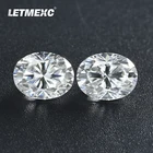 Letmexc белый бриллиант муассанит драгоценный камень овальной формы D Цвет VVS1 0.25ct-3.0ct для изготовления ювелирных изделий на заказ