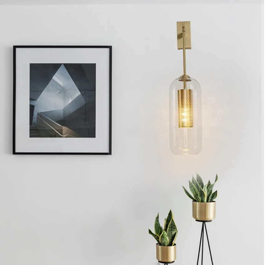 

Post-modern Glass LED Wall Lights Lighting Living Room Bedroom Corridor Aisle Wall Lamps Decor Light Fixtures Kitchen Luminaire