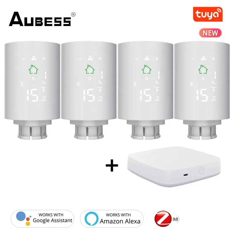 

ZigBee Wifi Smart TRV Radiator Actuator Thermostatic Radiator Valve Tuya Temperature Controller Voice Remote Control Google Home